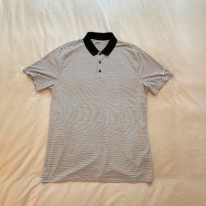 Large Nike Golf Black/White Striped Polo